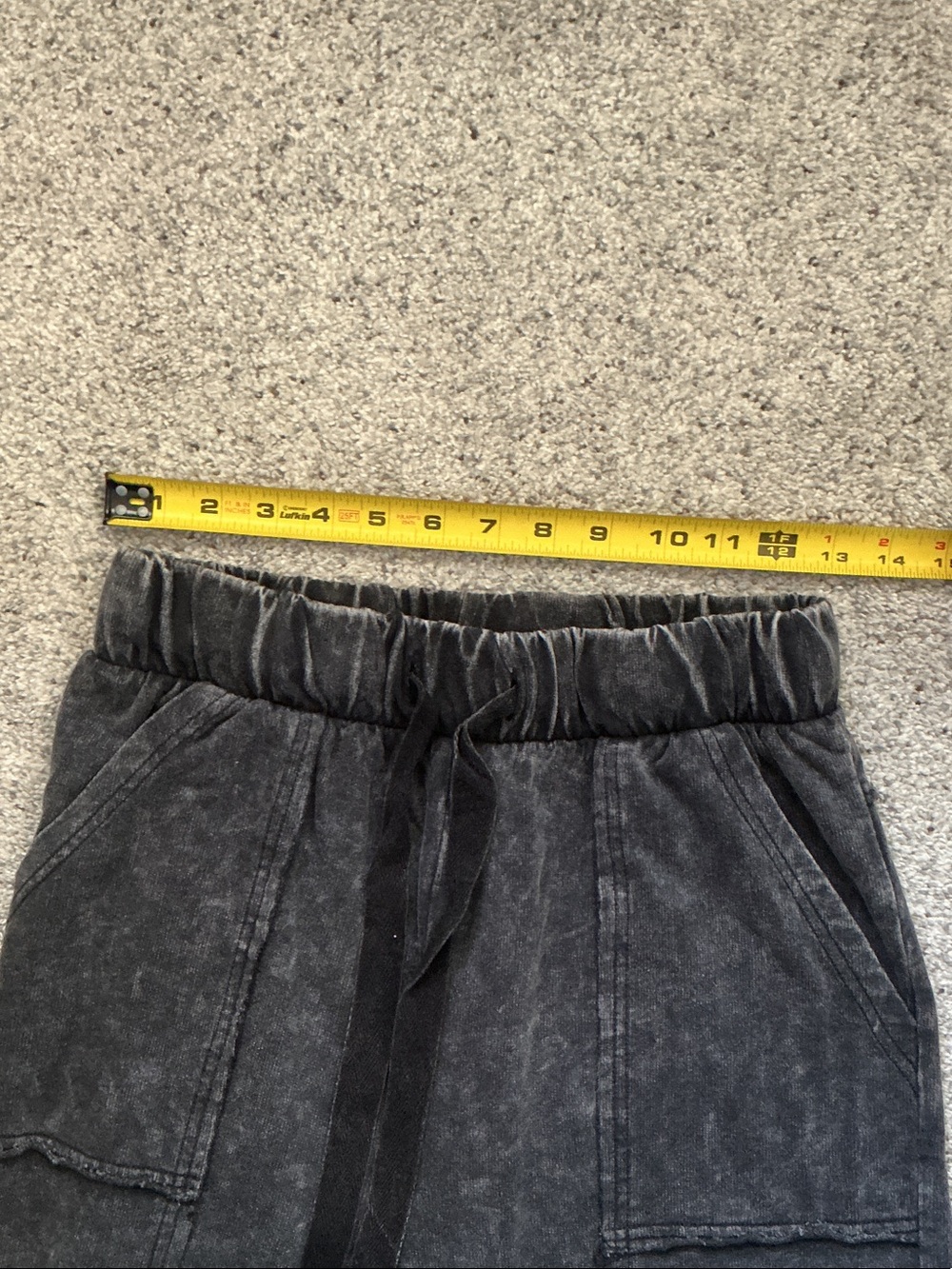 New Zenana Outfitters Kick Flare Wide Leg Pants ~ Washed Charcoal Black - Picture 6 of 10
